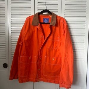 Op/Ed Gallerie Men’s Orange Workwear Jacket – Size L – Utility Chore Coat Style